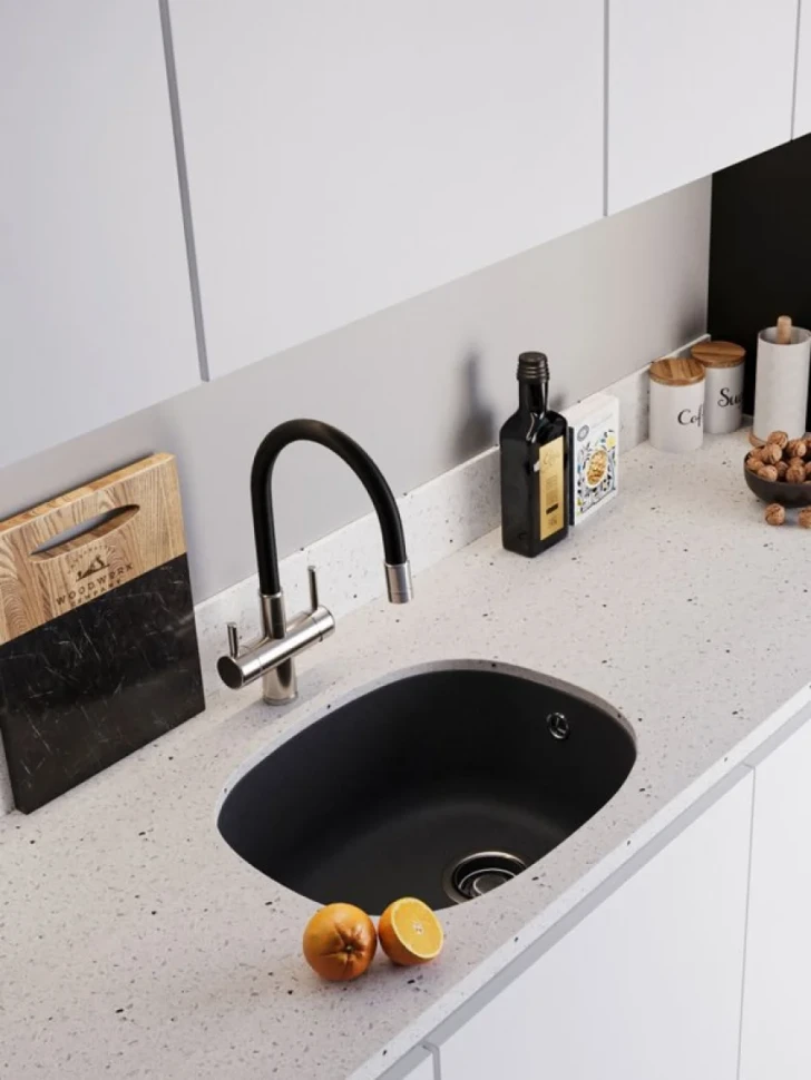 Мойка кухонная Emar Quartz EMQ-1560.P морион