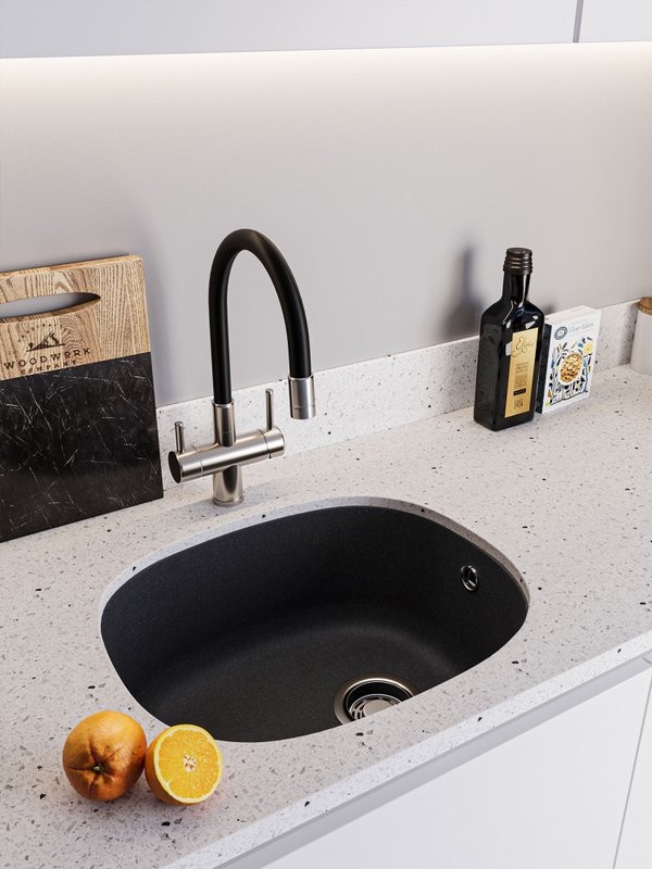 Мойка кухонная Emar Quartz EMQ-1560.P морион