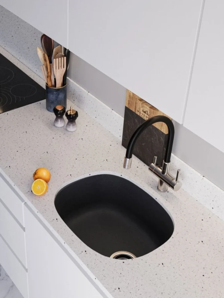 Мойка кухонная Emar Quartz EMQ-1560.P морион
