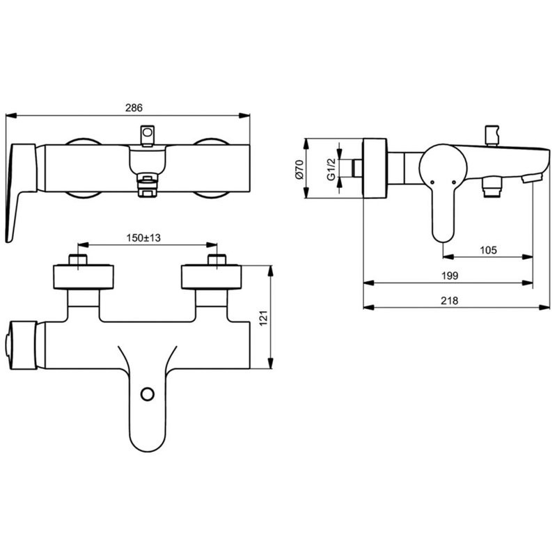 Смеситель для ванны/душа Ideal Standard CONNECT BLUE B9921AA