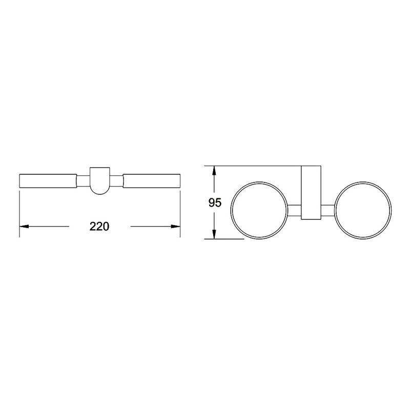 Стакан Rose RG17H RG1722H двойной, черный