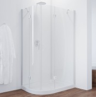 Душевой уголок Vegas Glass AFS-F 100*90 01 01 R профиль белый, стекло прозрачное