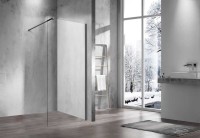 Душевая перегородка Vincea Walk-in VSW-1H120CLGM 120 см, профиль вороненая сталь, стекло прозрачное