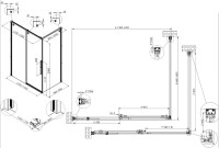 Душевой уголок Vincea Ultima VSR-7UL1012CLGM 120х100 см, профиль вороненая сталь, стекло прозрачное