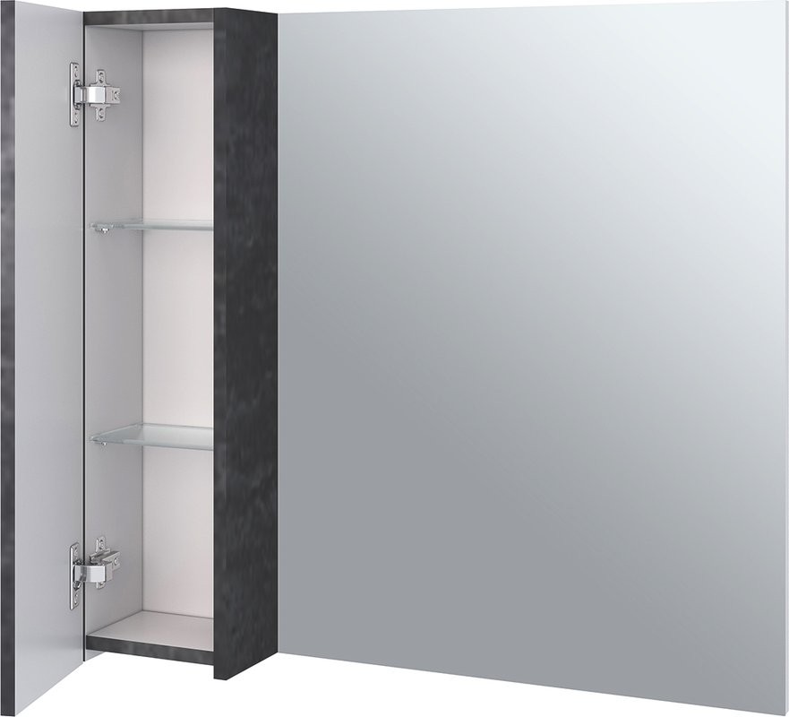 Зеркало Emmy Стоун L 80 серый бетон