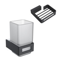 Набор Стакан Boheme Q 10944-CR-B + Мыльница 10959-B