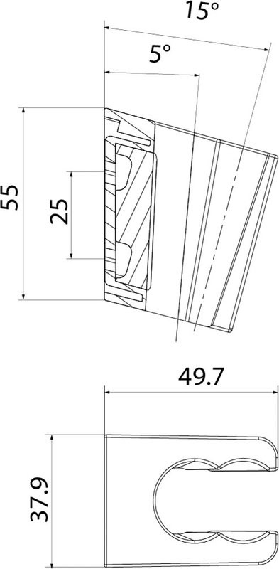 Настенный держатель IDDIS Optima Home 080GL00i53 графит