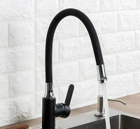 Смеситель для кухни Frap H42 F4042 с гибким изливом, черный Смеситель для кухни Frap H42 F4042 с гибким изливом, черный