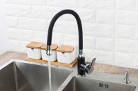Смеситель для кухни Frap H42 F4042 с гибким изливом, черный