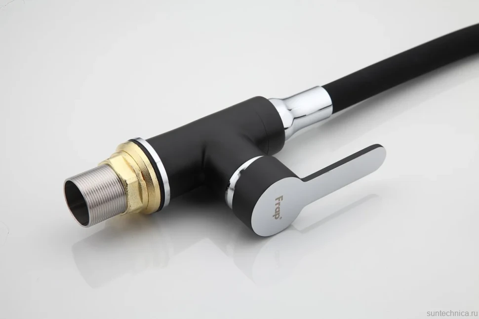Смеситель для кухни Frap H42 F4042 с гибким изливом, черный