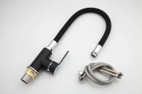Смеситель для кухни Frap H42 F4042 с гибким изливом, черный Смеситель для кухни Frap H42 F4042 с гибким изливом, черный