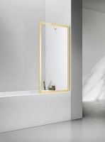 Шторка на ванну Veconi Palau PL85G-80-01-C8 80x150, брашированное золото