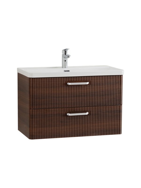 Мебель для ванной комнаты BelBagno Due 80 ручки белые, noce