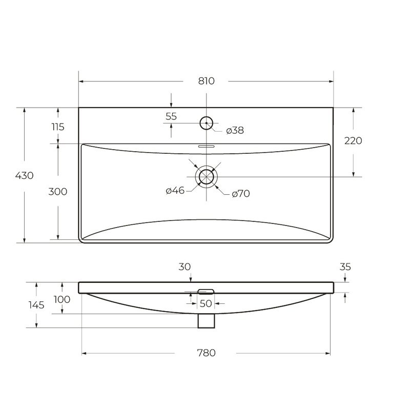Мебель для ванной комнаты BelBagno Due 80 ручки белые, noce