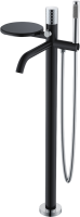 Напольный смеситель для ванны с душем Boheme Stick 129-BCR black diamond chrome
