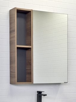 Зеркало-шкаф Comforty Соло 70 темно-коричневый дуб