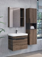 Зеркало-шкаф Comforty Соло 70 темно-коричневый дуб Зеркало-шкаф Comforty Соло 70 темно-коричневый дуб