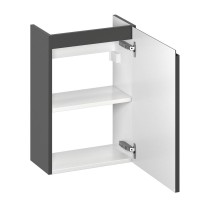 Тумба под раковину Wellsee WC Area 221802000: подвесная тумба шириной 40 см, цвет матовый темно-серый