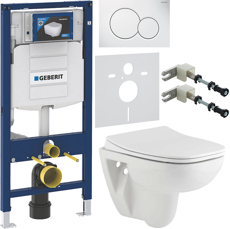 Комплект Унитаз подвесной Seramiksan Petite + Крышка AG50006 с микролифтом + Инсталляция Geberit Duofix UP 320 111.300.00.5 + Кнопка Sigma 01 115.770.11.5 белая + Крепления 111.815.00.1 к стене + Звукоизоляция