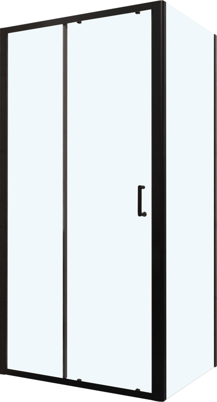 Душевой уголок RGW Passage PA-14B+110 см (138-142)х110х195, профиль черный матовый, стекло прозрачное