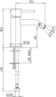 Смеситель для биде Paini Cox 78PZ304O черный матовый PVD
