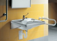 Раковина Hatria Autonomy Y0BV01 68 см, белая, для людей с ограниченными возможностями