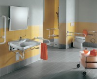 Раковина Hatria Autonomy Y0BV01 68 см, белая, для людей с ограниченными возможностями