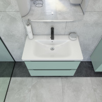 Тумба под раковину без столешницы Caprigo Forte 80 подвесная, селесте