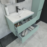 Тумба под раковину без столешницы Caprigo Forte 80 подвесная, селесте