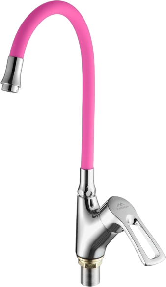 Смеситель для кухни Fashun A4466+A7255 хром, розовый