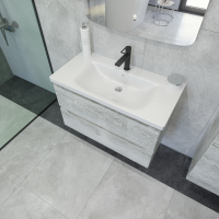 Тумба с раковиной Caprigo Forte 90 подвесная, белый клен