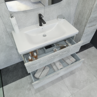 Тумба с раковиной Caprigo Forte 90 подвесная, белый клен