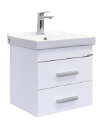 Тумба с раковиной Comforty Никосия 50П подвесная, белый глянец