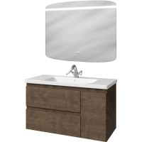 Мебель для ванной комнаты Caprigo Forte 100 R подвесная, шоколадный орех