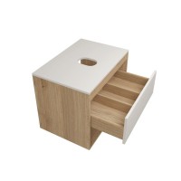 Тумба с раковиной Teymi Ritta 65 дуб эврика, матовая белая, раковина Iva 52