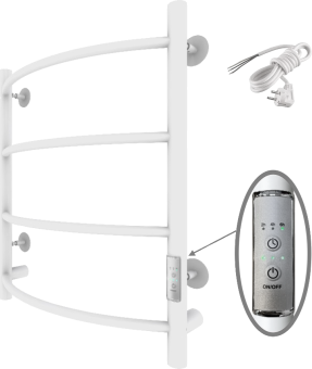 Полотенцесушитель электрический Тругор Пэк сп 5 60х50 с выключателем, белый