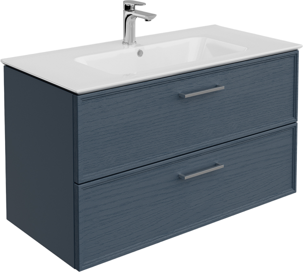 Тумба под раковину KERAMA MARAZZI Piano Classic 95 подвесная, ясень синий матовый