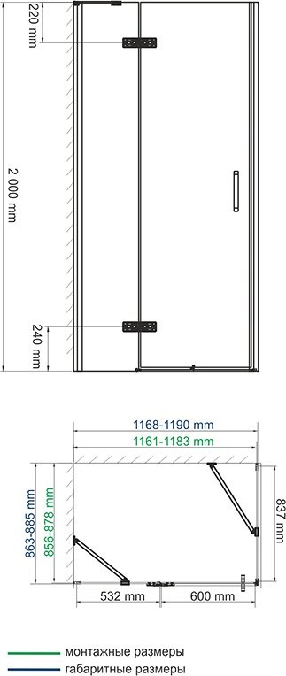Душевой уголок Wasserkraft Aller 10H07L 120x90 см