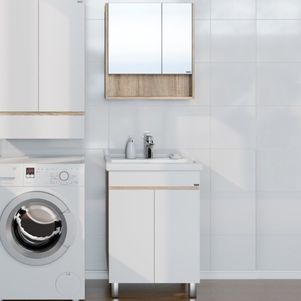 Мебель для ванной комнаты СаНта Марс 60 напольная, янтарная