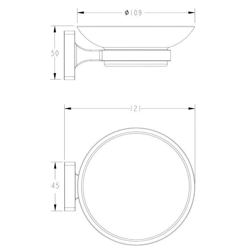Мыльница Fashun A26 A2602-17 настенная, стеклянная, черная