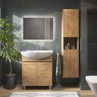 Мебель для ванной комнаты Vigo Wing 70 напольная, дуб золотой, раковина Балтика 70