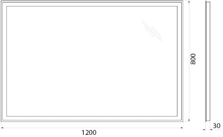 Зеркало BelBagno SPC-GRT-1200-800-LED-BTN