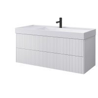 Тумба с раковиной Belux Сиртаки 120 подвесная, белая глянцевая, раковина 1200-02