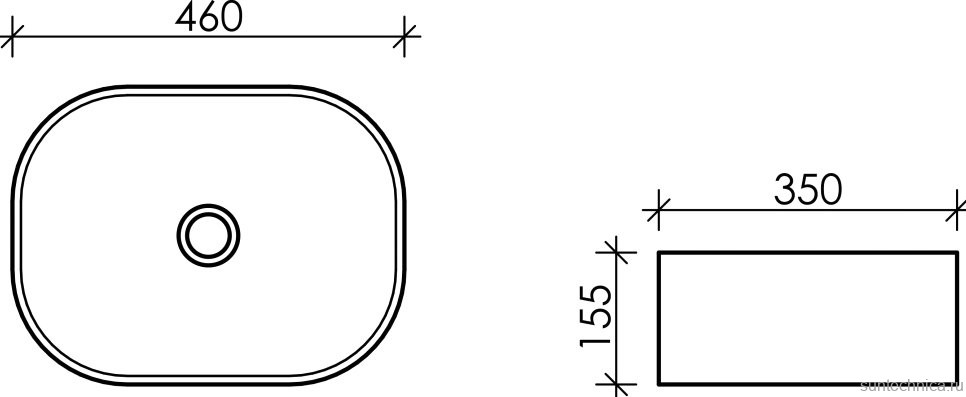 Накладная раковина Ceramicanova Element CN6018