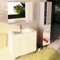 Шкаф-пенал для ванной Comforty Модена 35М матовый белый Шкаф-пенал для ванной Comforty Модена 35М матовый белый