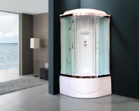 Душевая кабина Royal Bath BK RB 90BK6-WT-CH с высоким поддоном, с сиденьем