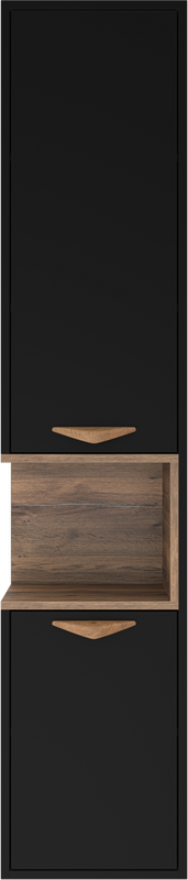 Шкаф пенал для ванной Brevita Bergen BER-05035-02-19-ПоП подвесной, правый, черный