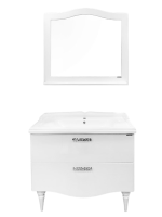 Мебель для ванной комнаты Comforty Монако 100 напольная, белый глянец