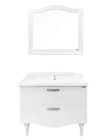 Мебель для ванной комнаты Comforty Монако 100 напольная, белый глянец