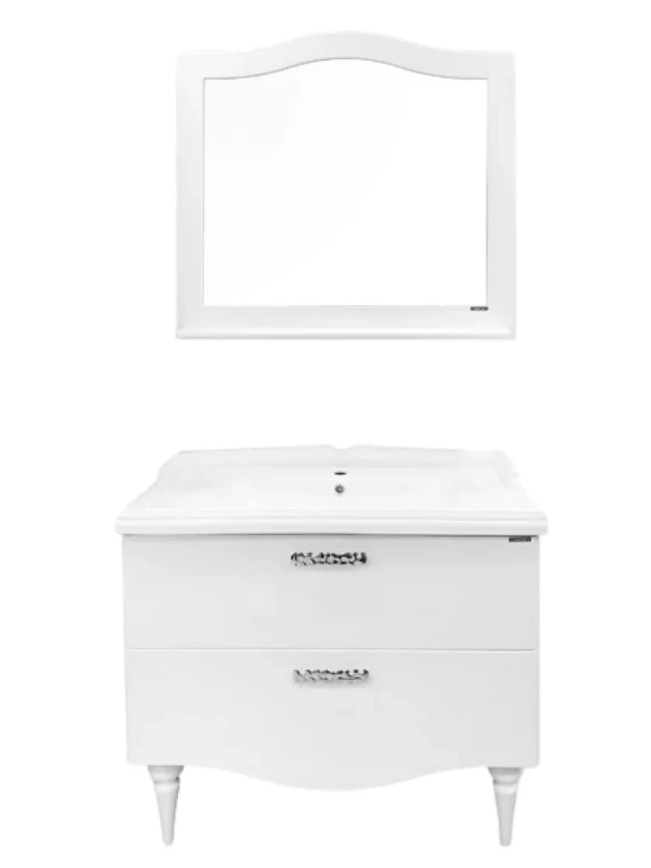 Мебель для ванной комнаты Comforty Монако 100 напольная, белый глянец